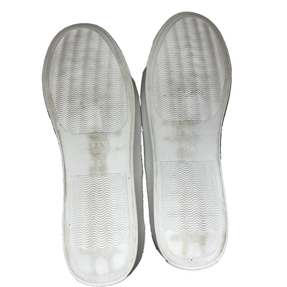 J. Crew Mens Explorer Sneakers 9.5 White Canvas Low Top Lace Up Streetwear - Picture 6 of 7